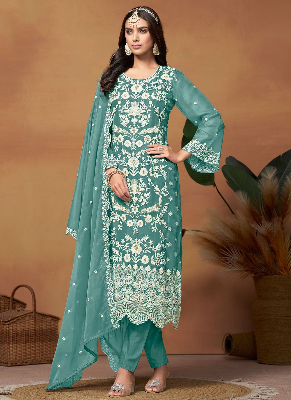 Organza Salwar Suit - T2628