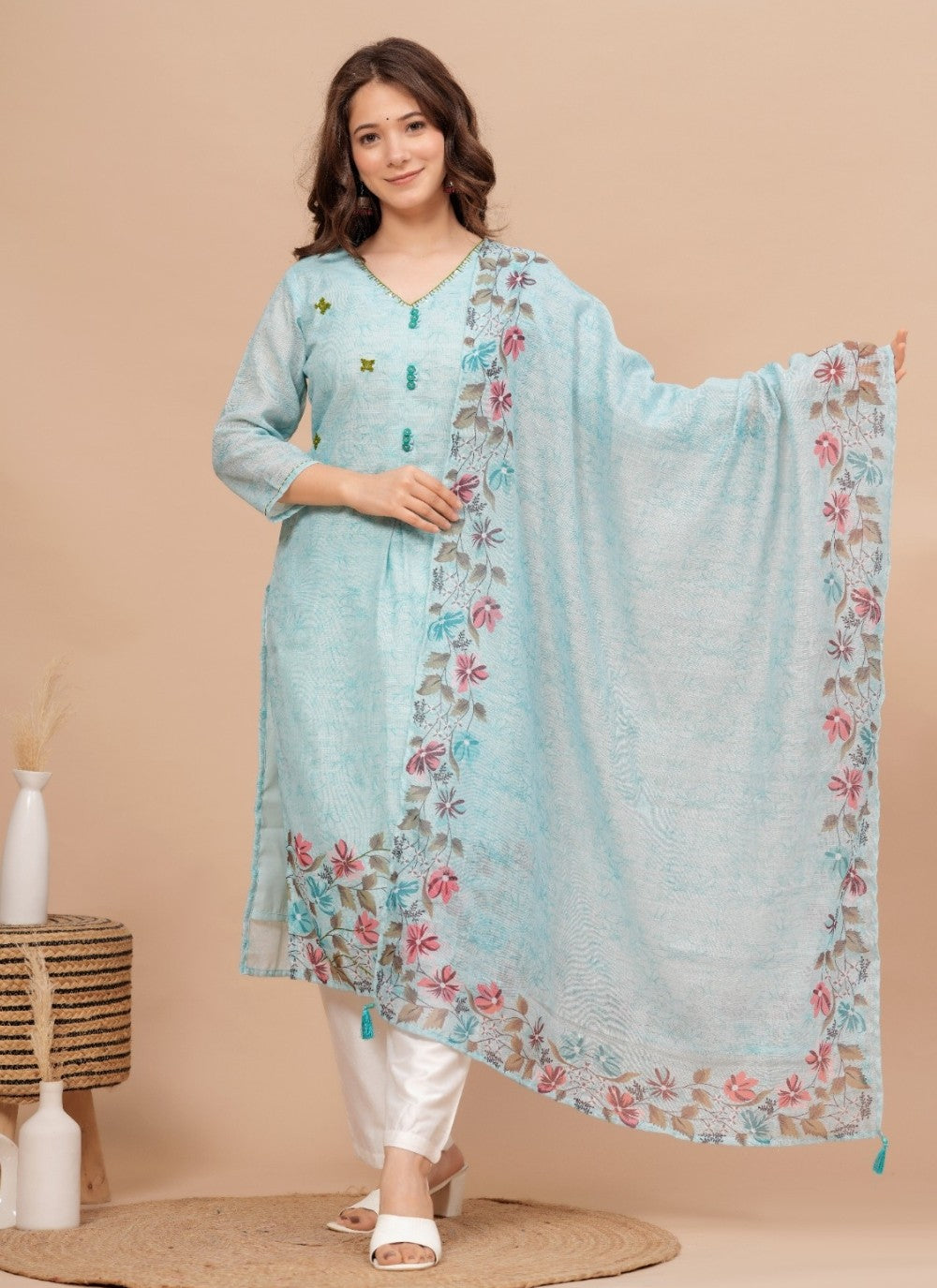 Muslin Salwar Suit - T2329