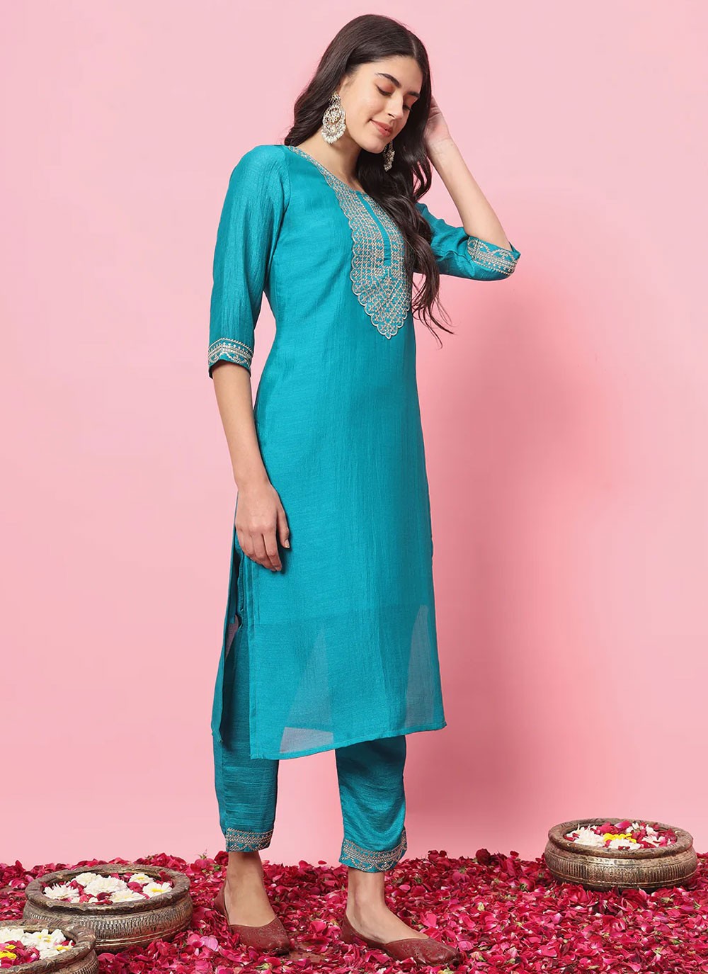 Blended Cotton Salwar Suit - T2179