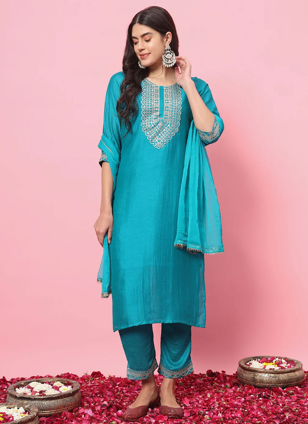 Blended Cotton Salwar Suit - T2179