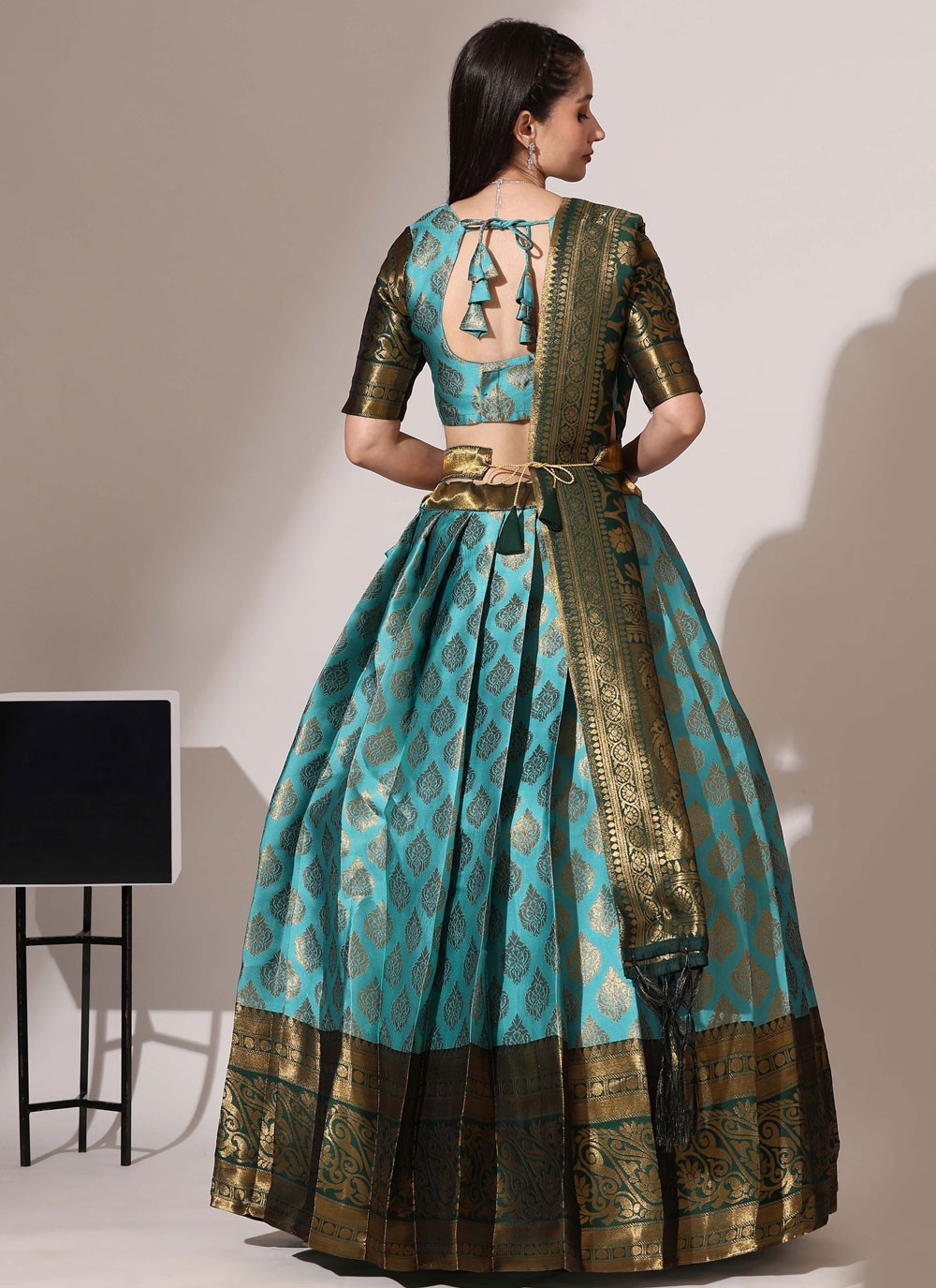 Woven Silk A - Line Lehenga - L2487