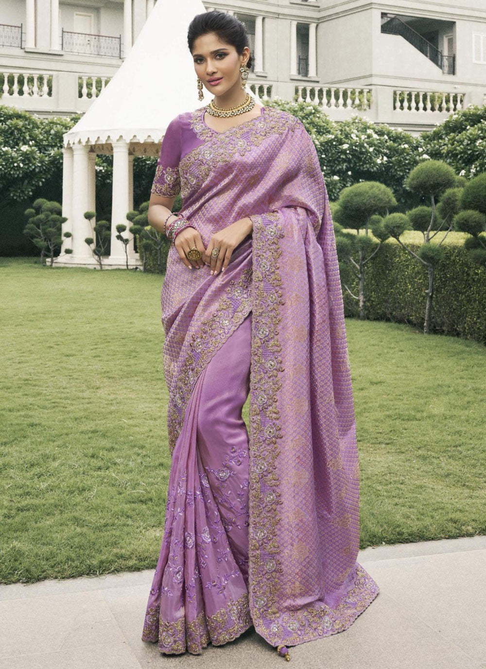 Classic Border Work Tussar Silk Saree - S9485