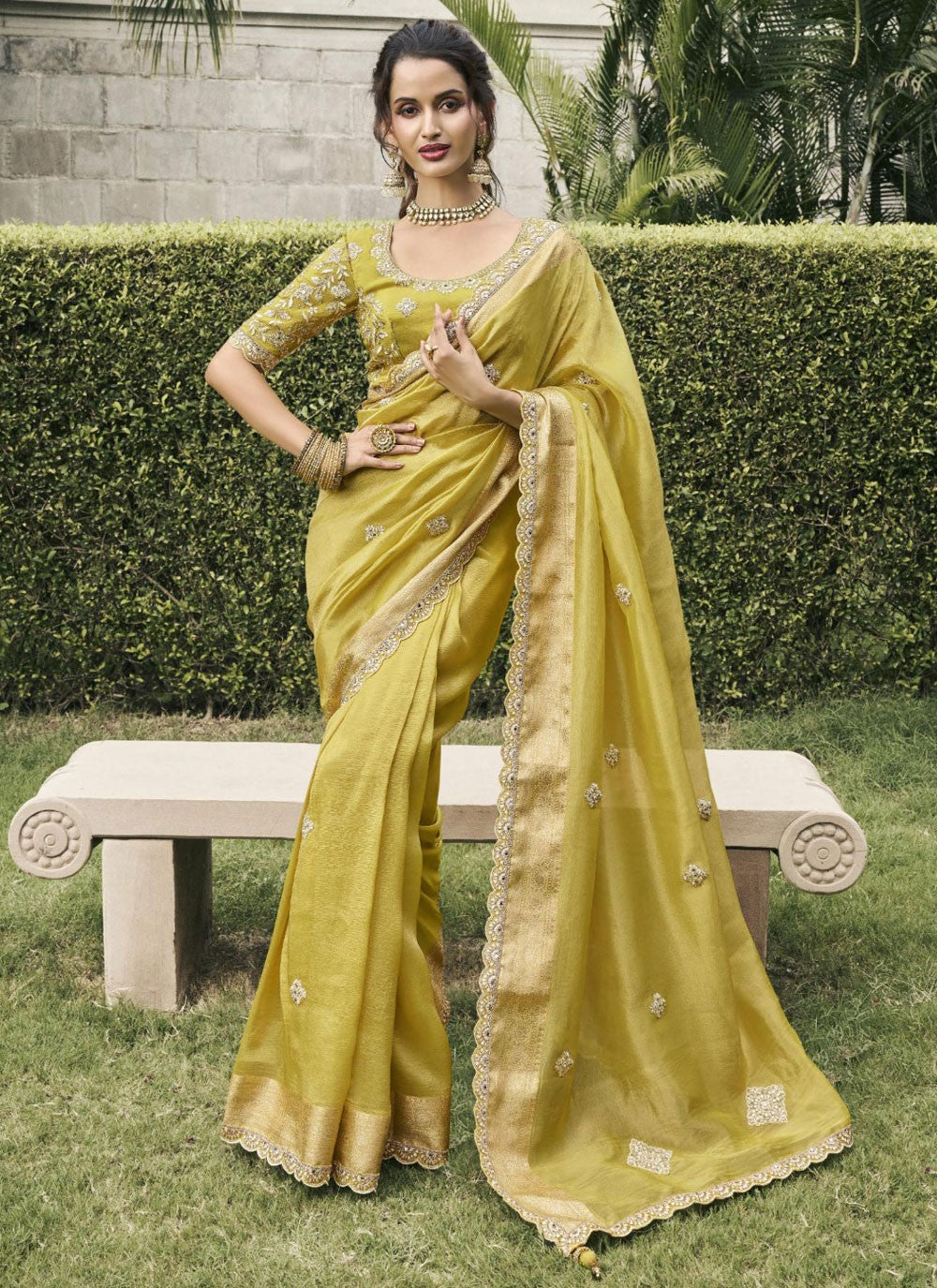 Classic Border Work Tussar Silk Saree - S9485