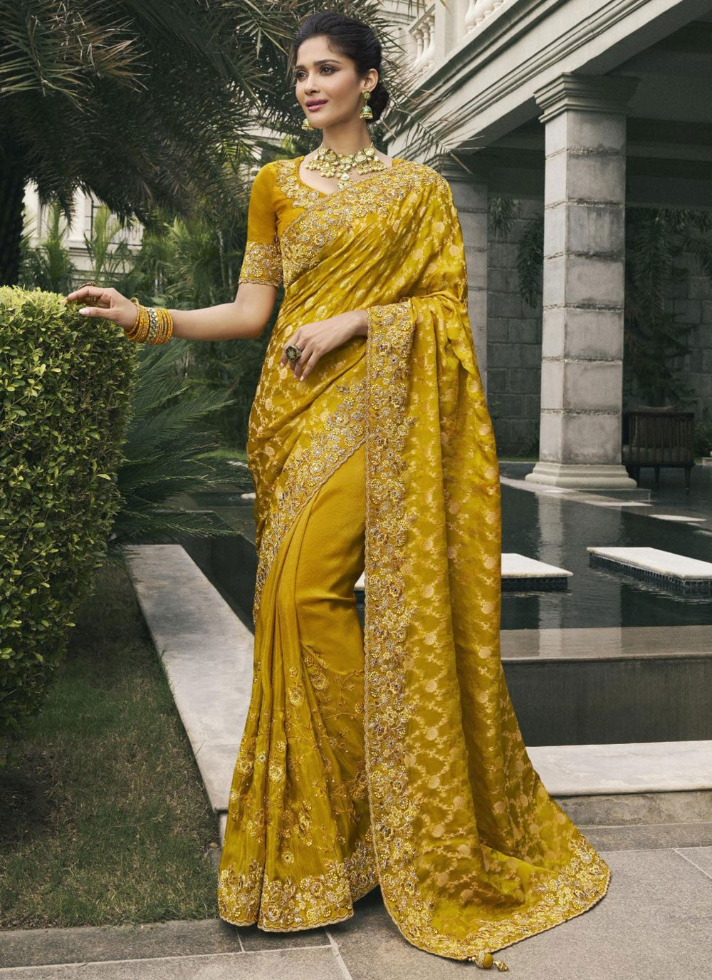 Classic Border Work Tussar Silk Saree - S9485