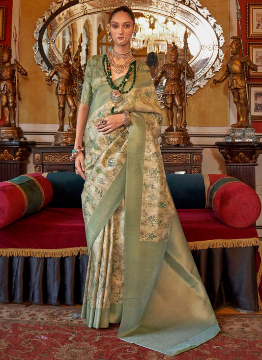 Classic Border Work Tussar Silk Saree - S9897