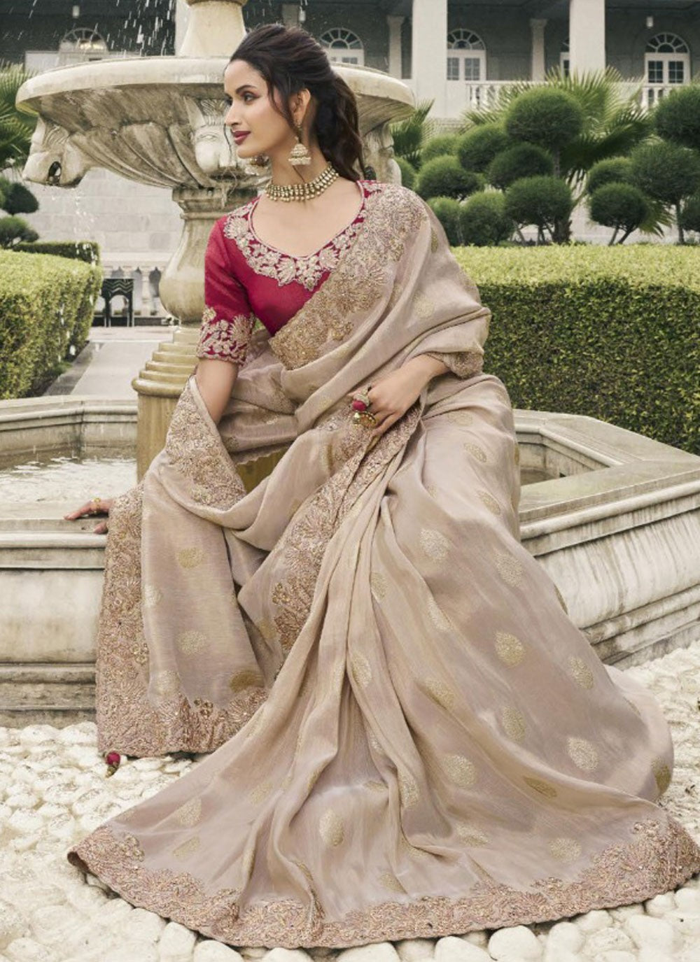 Classic Border Work Tussar Silk Saree - S9485