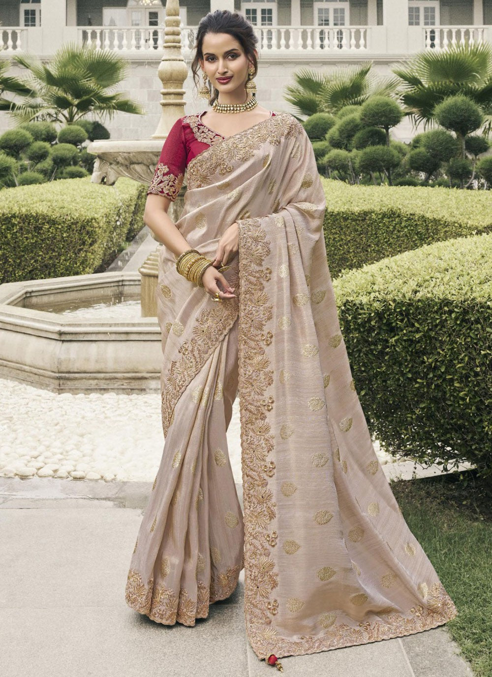 Classic Border Work Tussar Silk Saree - S9485