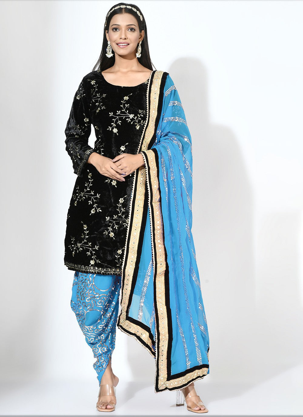 Faux Georgette Patiala Suit - T1937