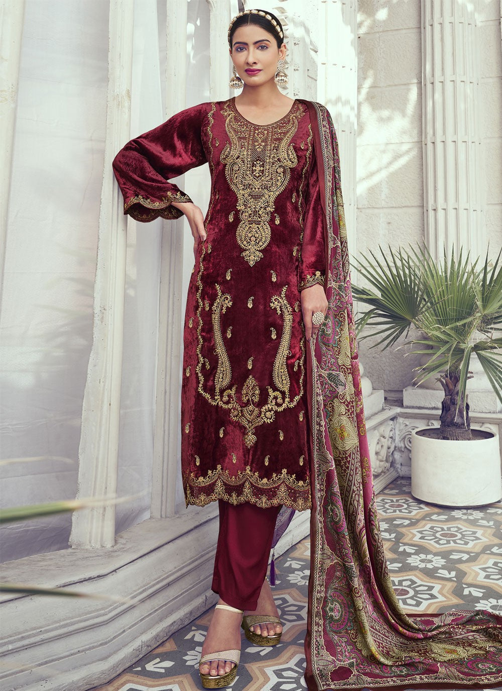 Velvet Salwar Suit - T1723