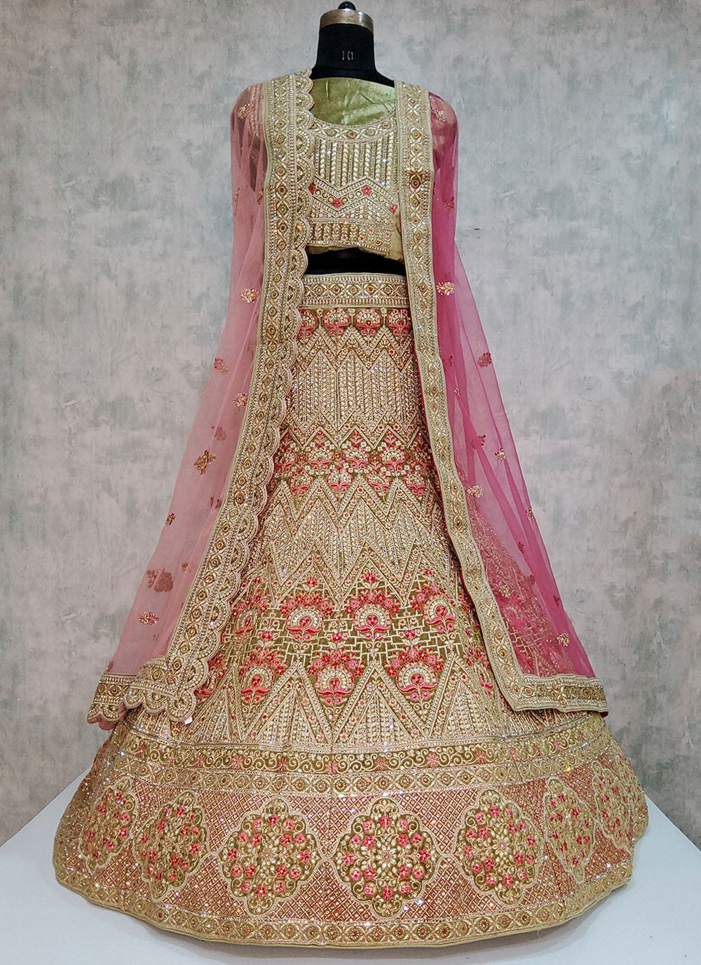 Embroidered Velvet A - Line Lehenga - L2000