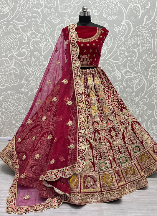 Diamond Velvet A - Line Lehenga - L0881