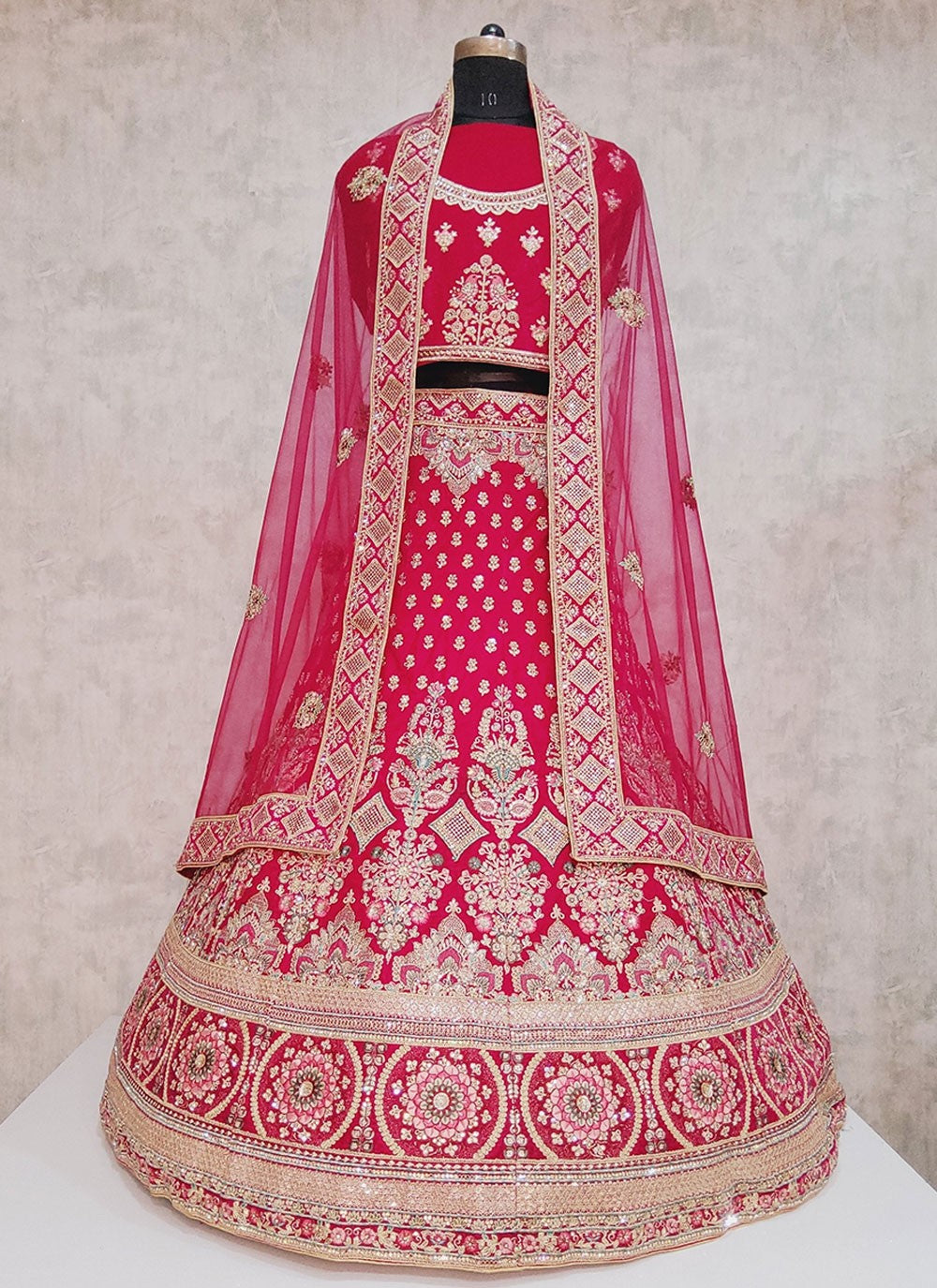 Embroidered Velvet A - Line Lehenga - L1919