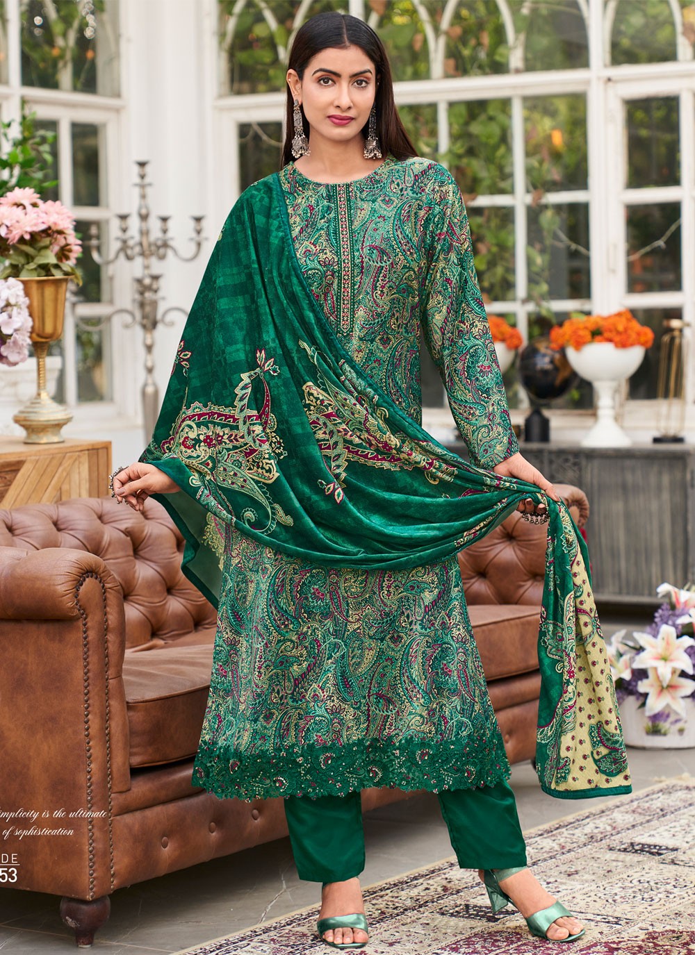 Velvet Pakistani Suit - T1653