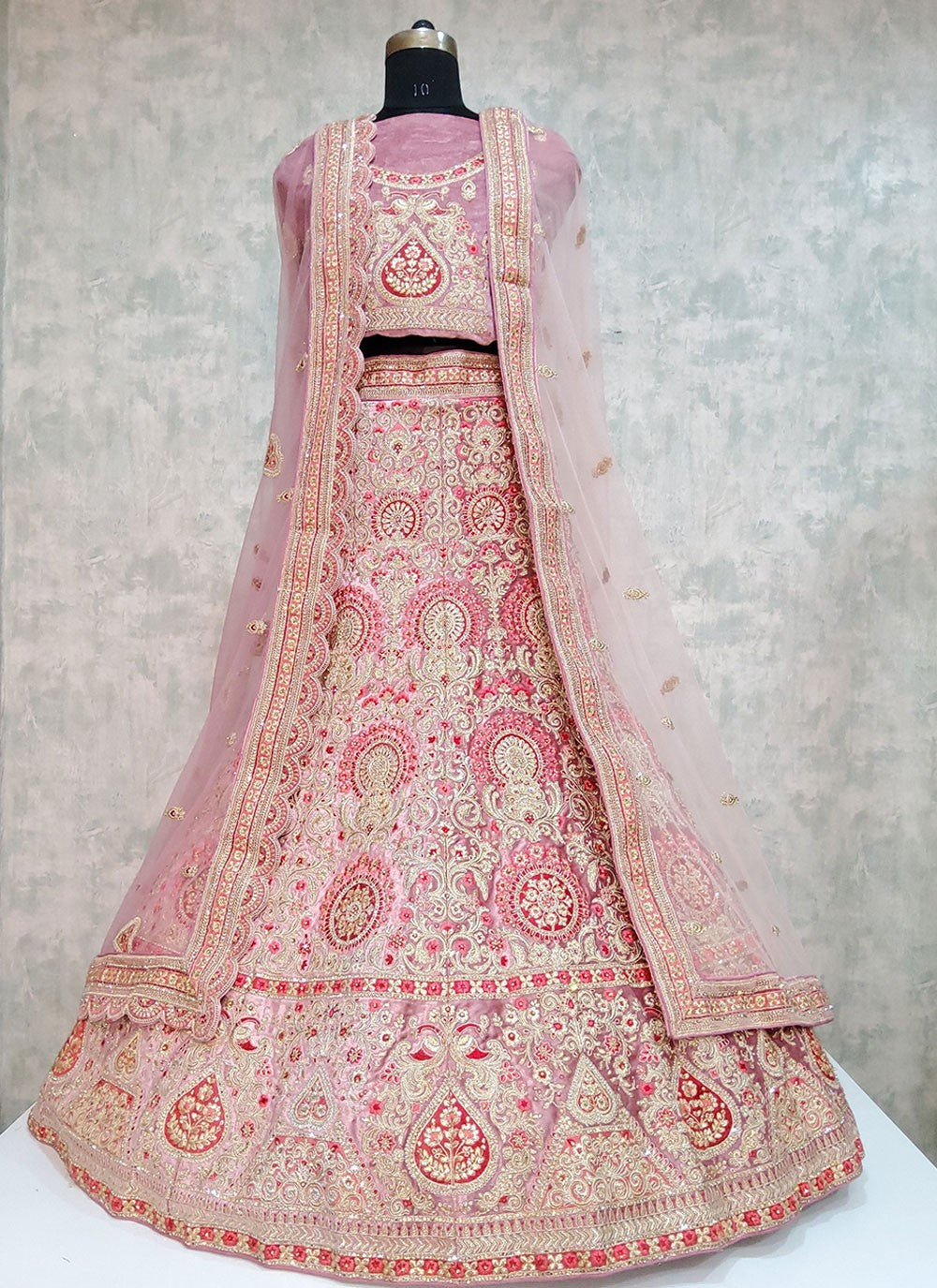 Embroidered Velvet A - Line Lehenga - L1961