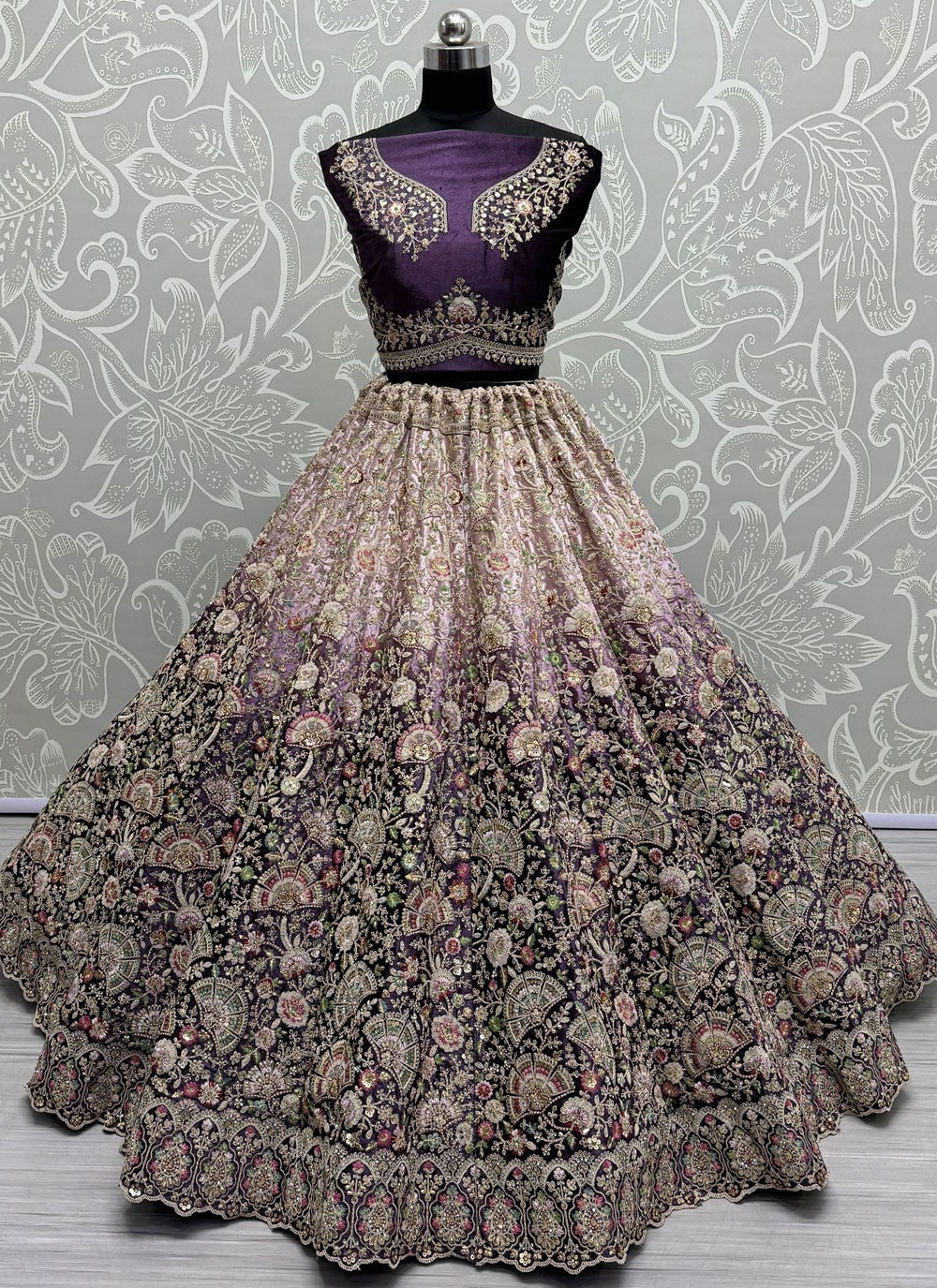 Diamond Velvet A - Line Lehenga - L2265