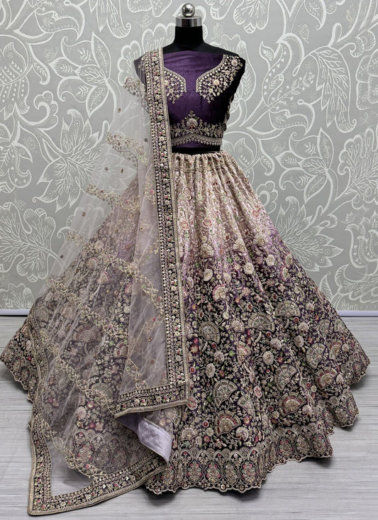 Diamond Velvet A - Line Lehenga - L2265