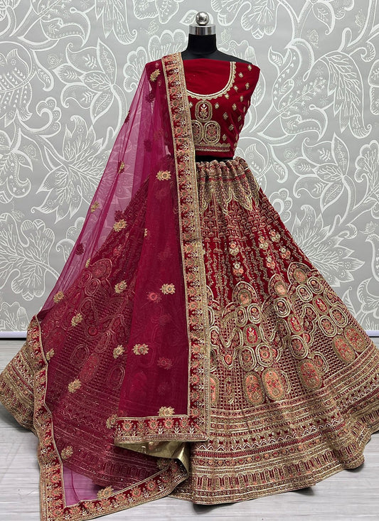 Diamond Velvet A - Line Lehenga - L0811