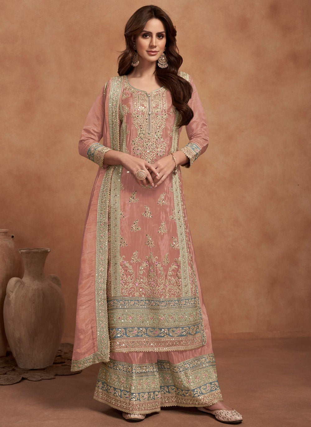 Vichitra Silk Salwar Suit - T3693