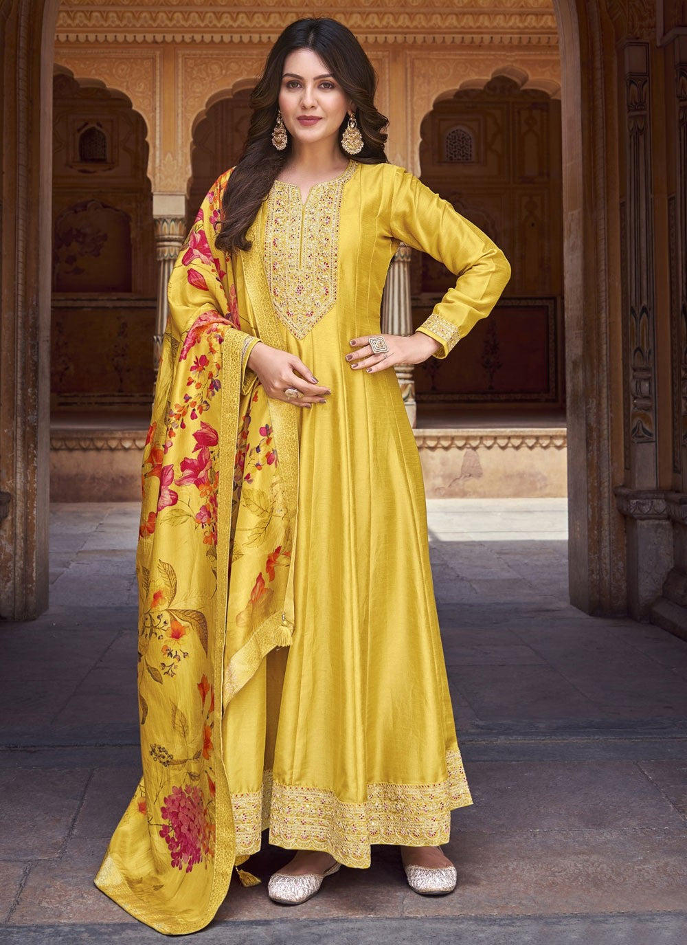 Vichitra Silk Salwar Suit - T3329