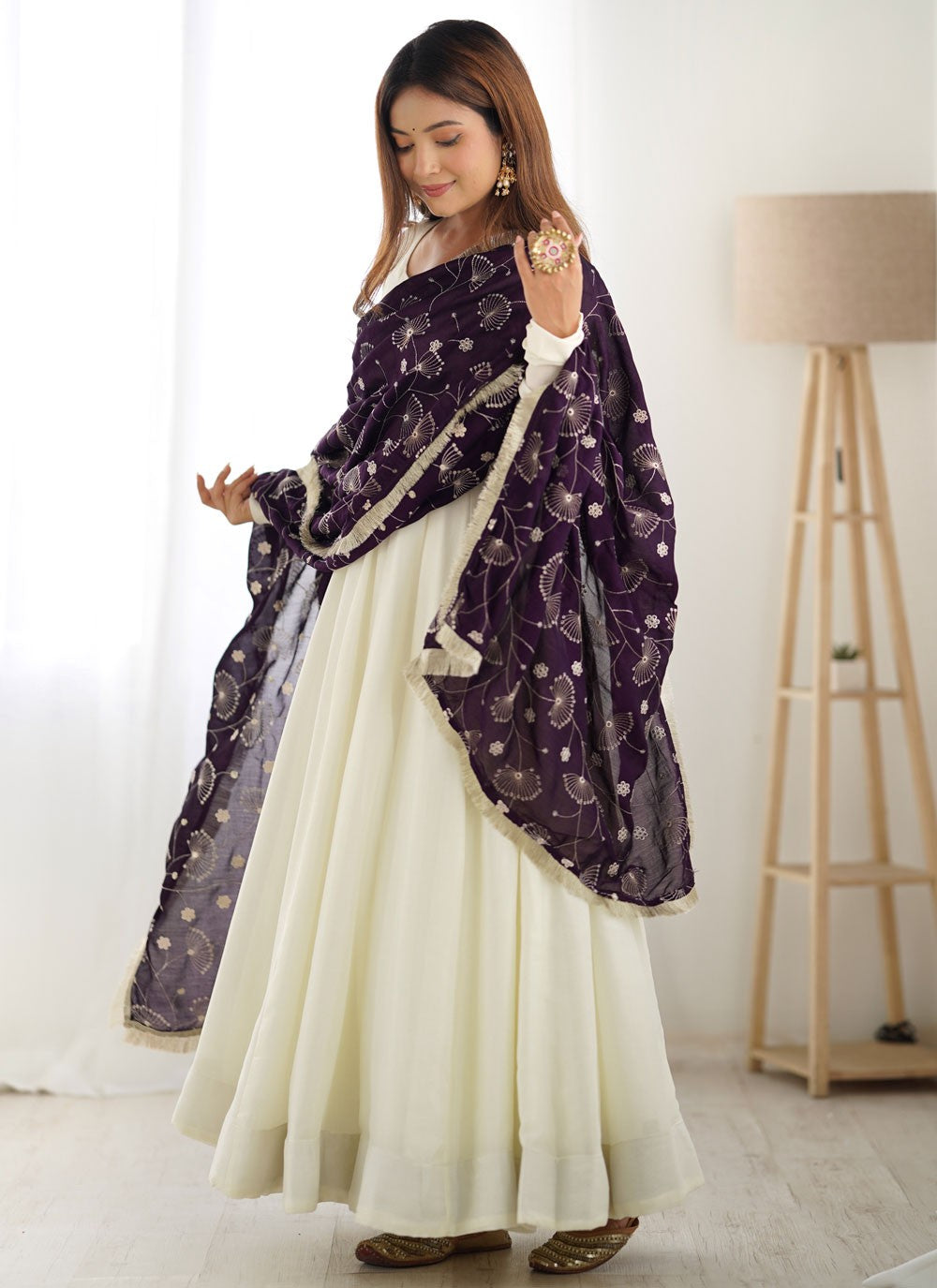 Plain Vichitra Silk Salwar Suit - T4810