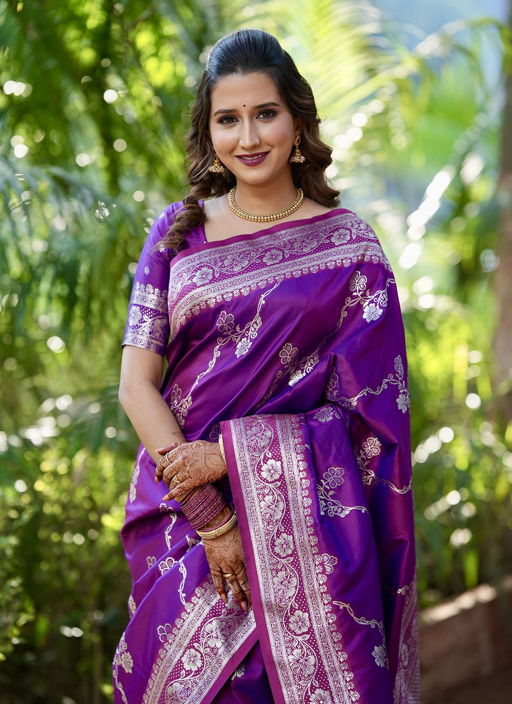 Jacquard Work, Woven, Zari Banarasi Silk Saree - S11854