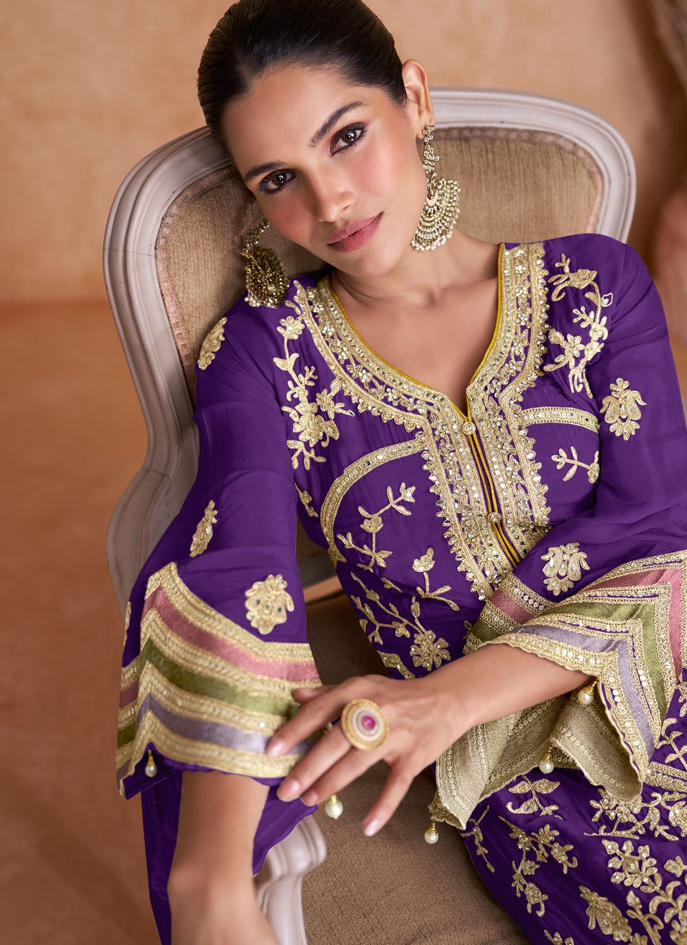 Chinon Salwar Suit - T3888