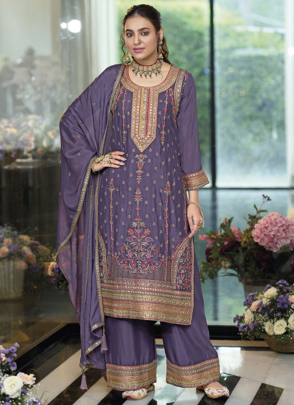 Chinon Salwar Suit - T4185