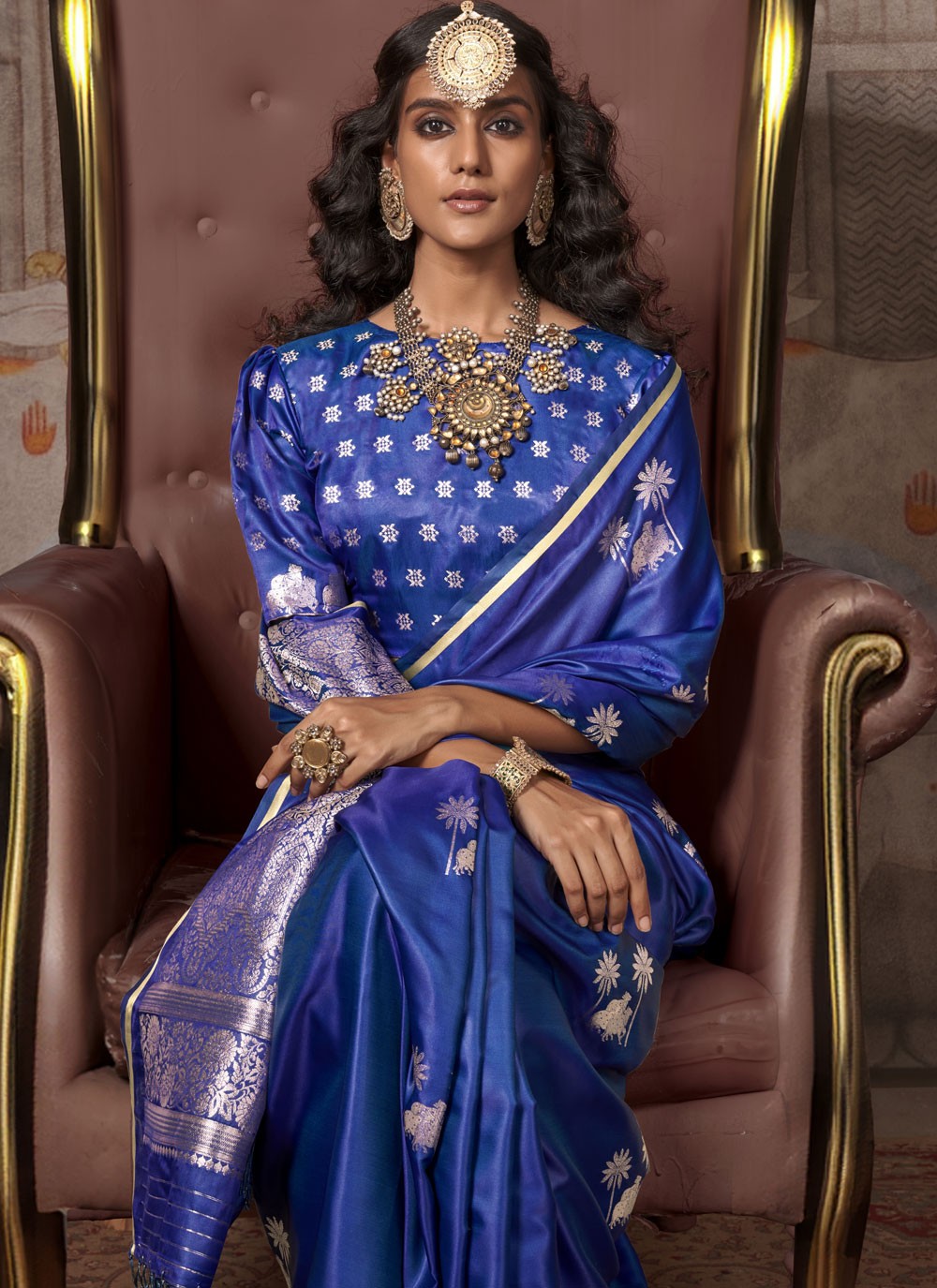 Classic Weaving Zari Satin Silk Saree - S9755