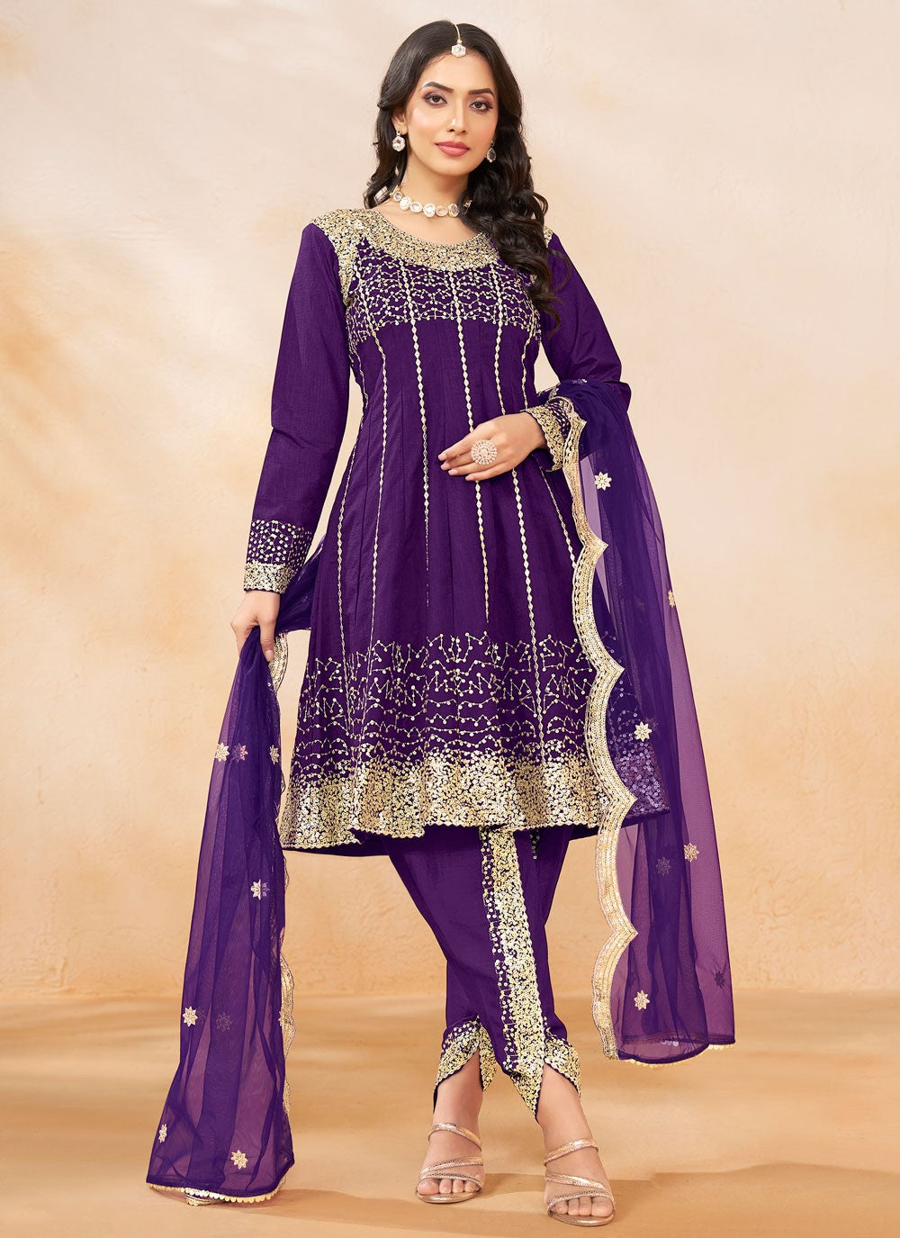 Art Silk Salwar Suit - T3487