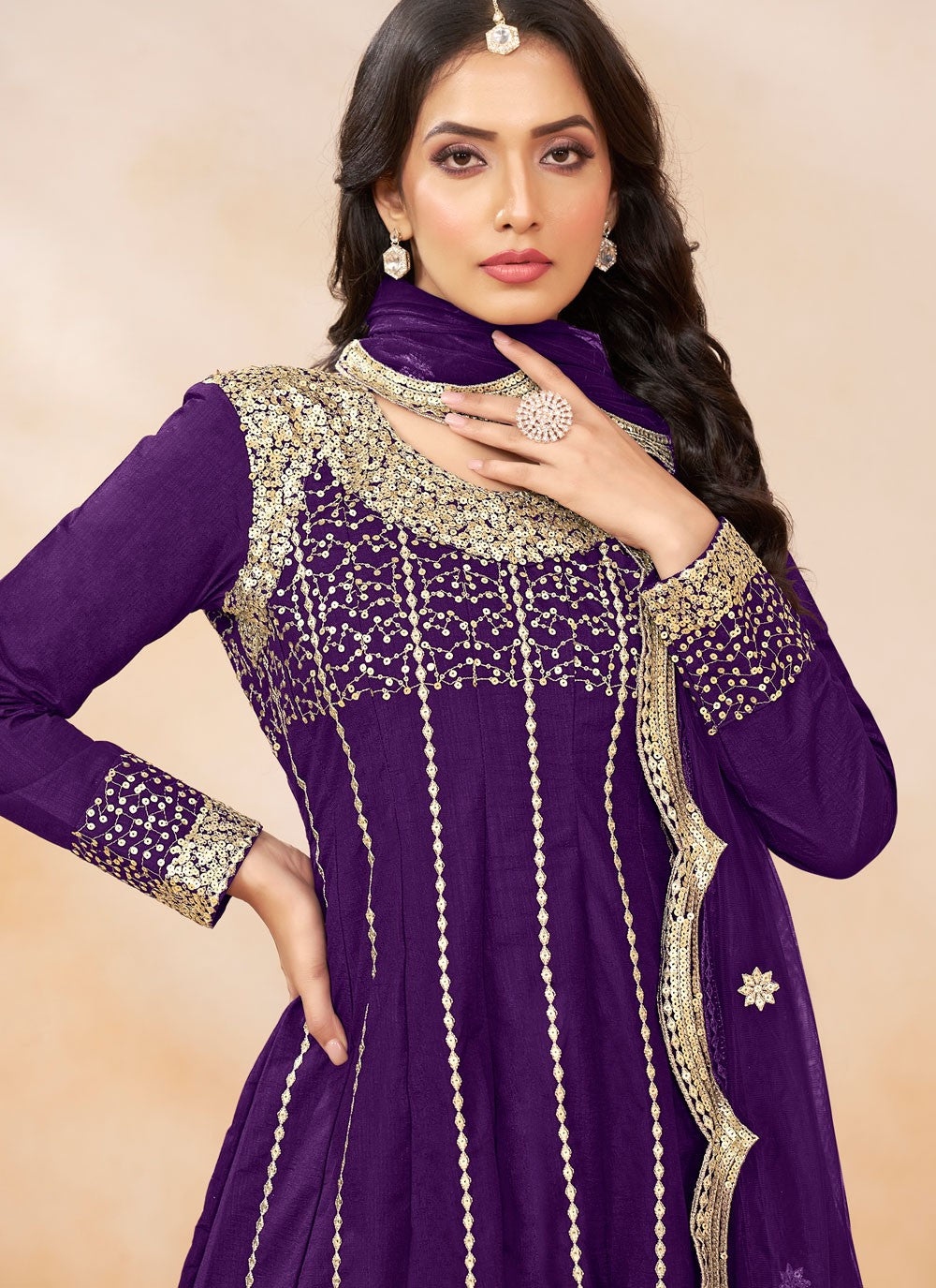 Art Silk Salwar Suit - T3487