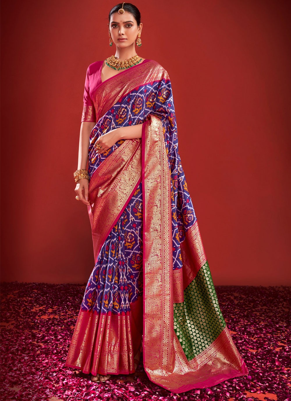 Classic Border Work Silk Saree - S9639