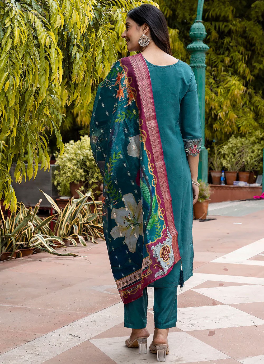 Silk, Viscose Salwar Suit - T3933