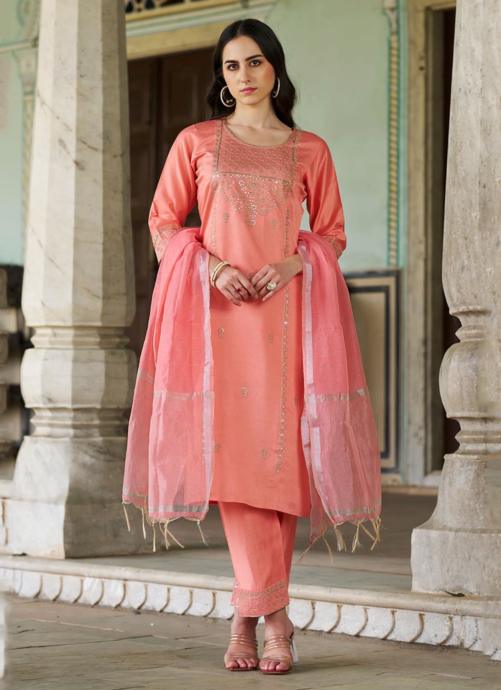 Silk Blend Salwar Suit - T2802