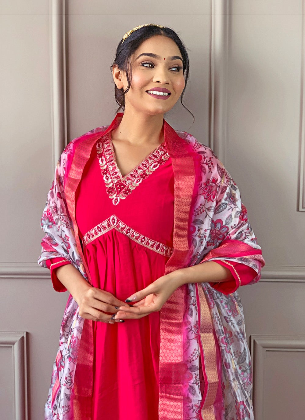 Chanderi , Viscose Salwar Suit - T3201