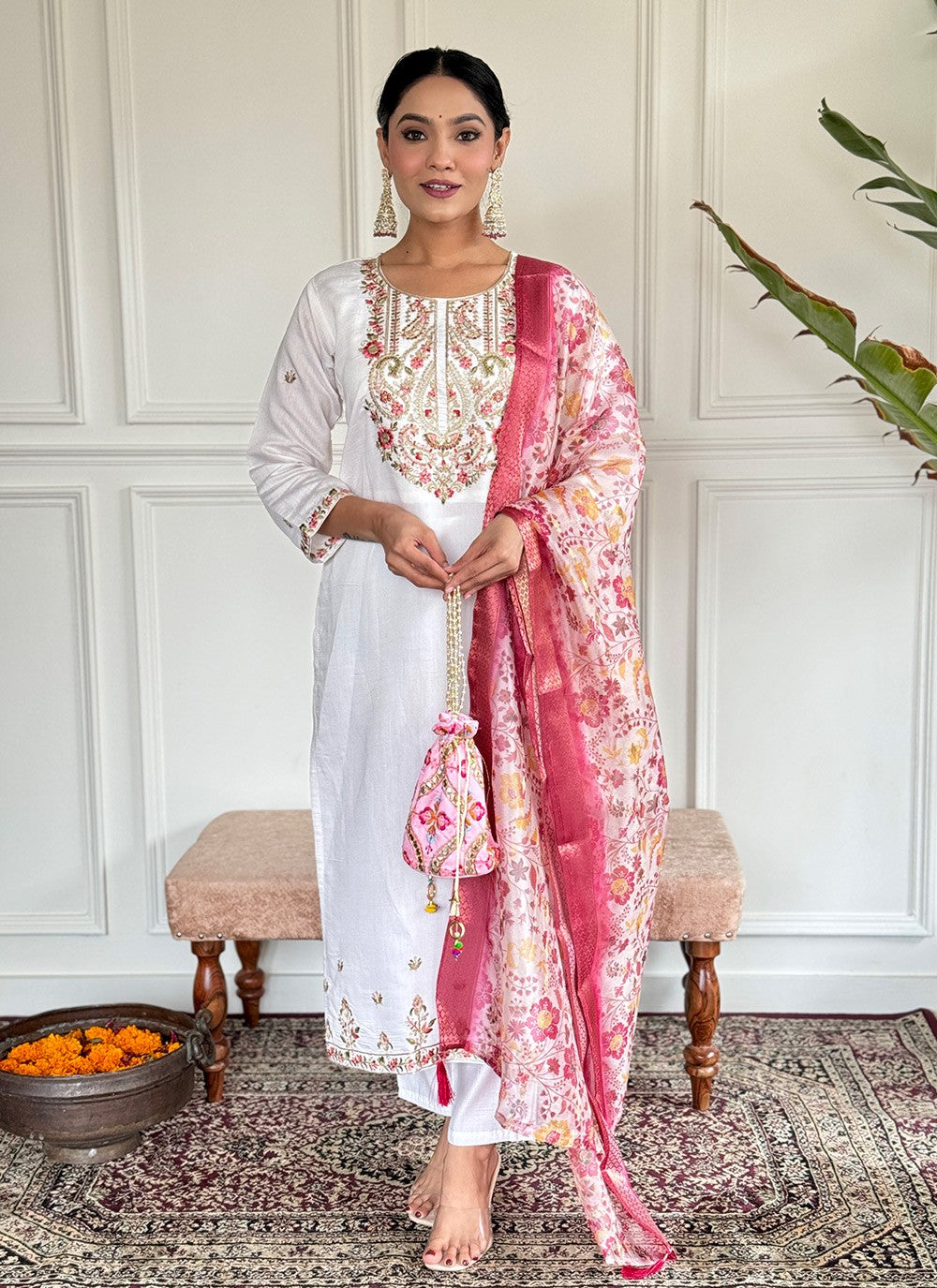 Chanderi , Viscose Salwar Suit - T3608