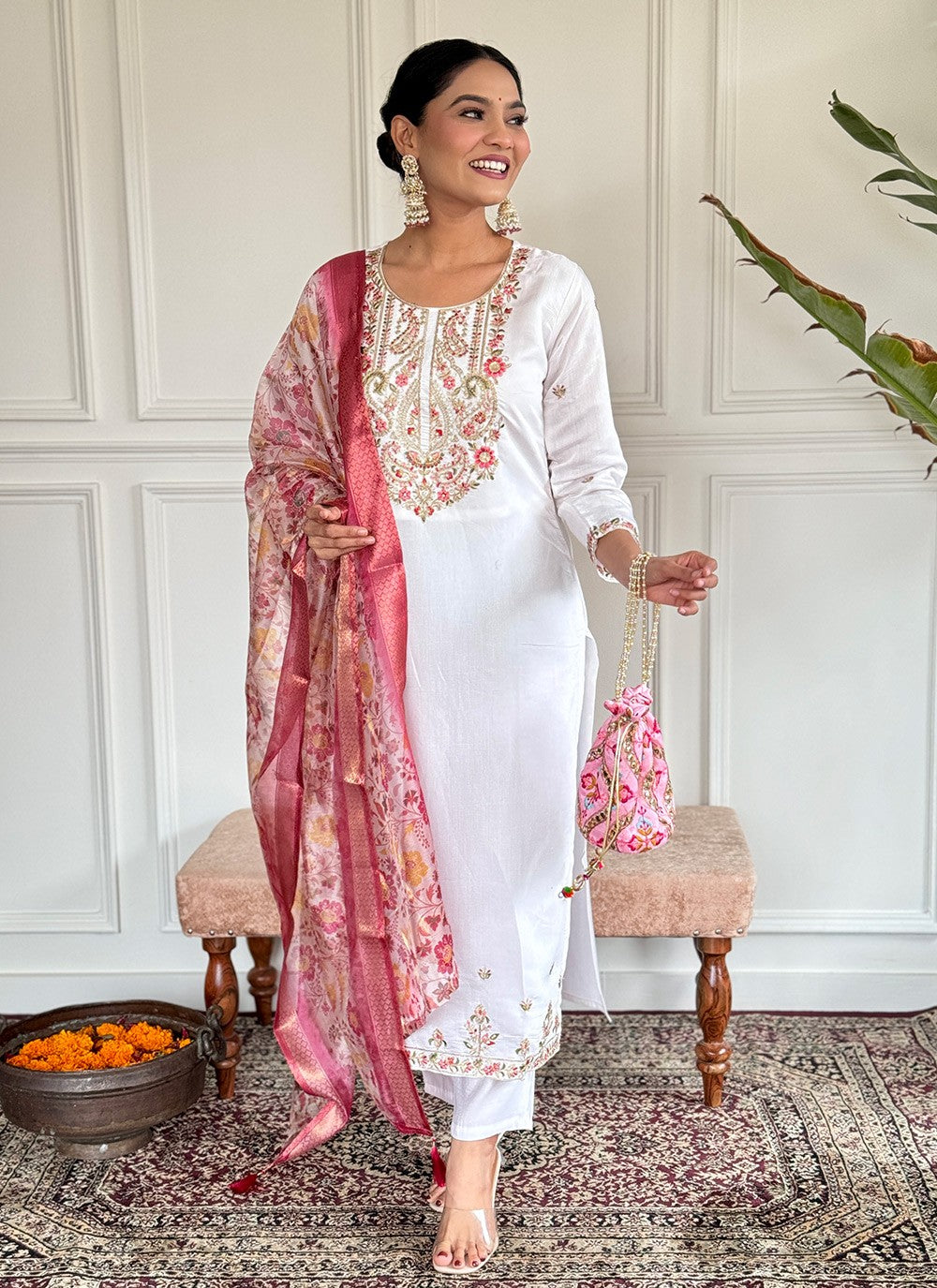 Chanderi , Viscose Salwar Suit - T3608