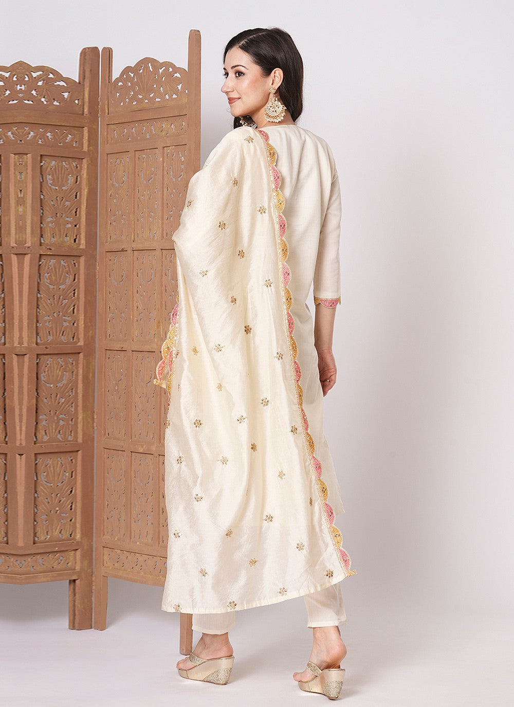 Chanderi Salwar Suit - T4168