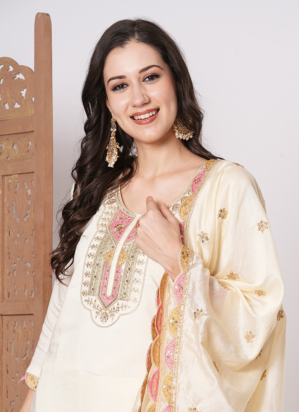 Chanderi Salwar Suit - T4168