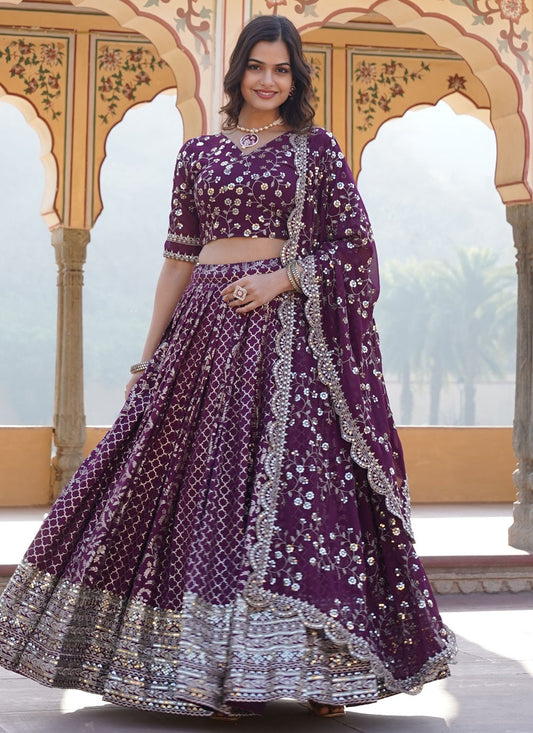 Embroidered Viscose A - Line Lehenga - L1698