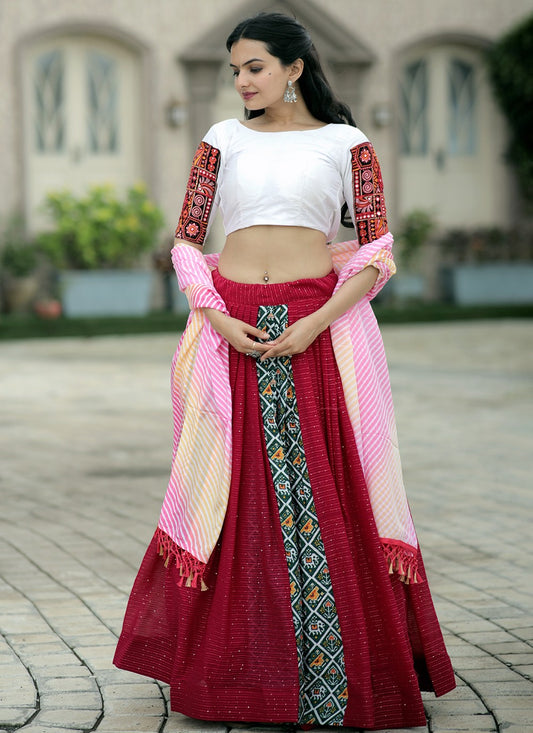 Printed Viscose A - Line Lehenga - L1058