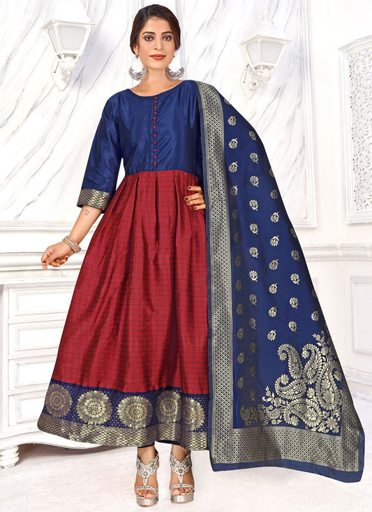 Banarasi Silk Anarkali - T231