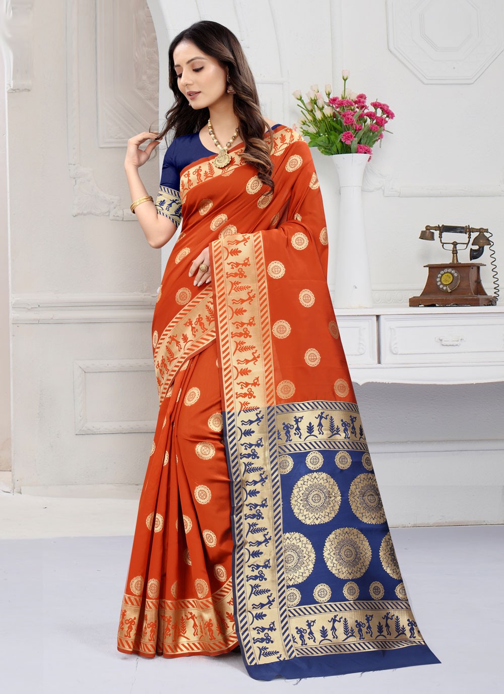 Designer Weaving Zari Banarasi Silk Saree - S1201