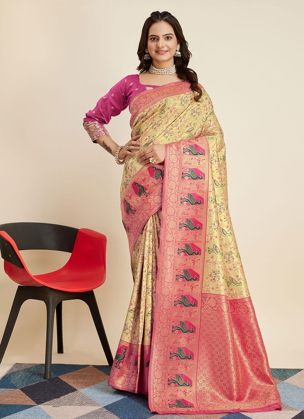 Classic Designer Banarasi Silk Saree - S5435