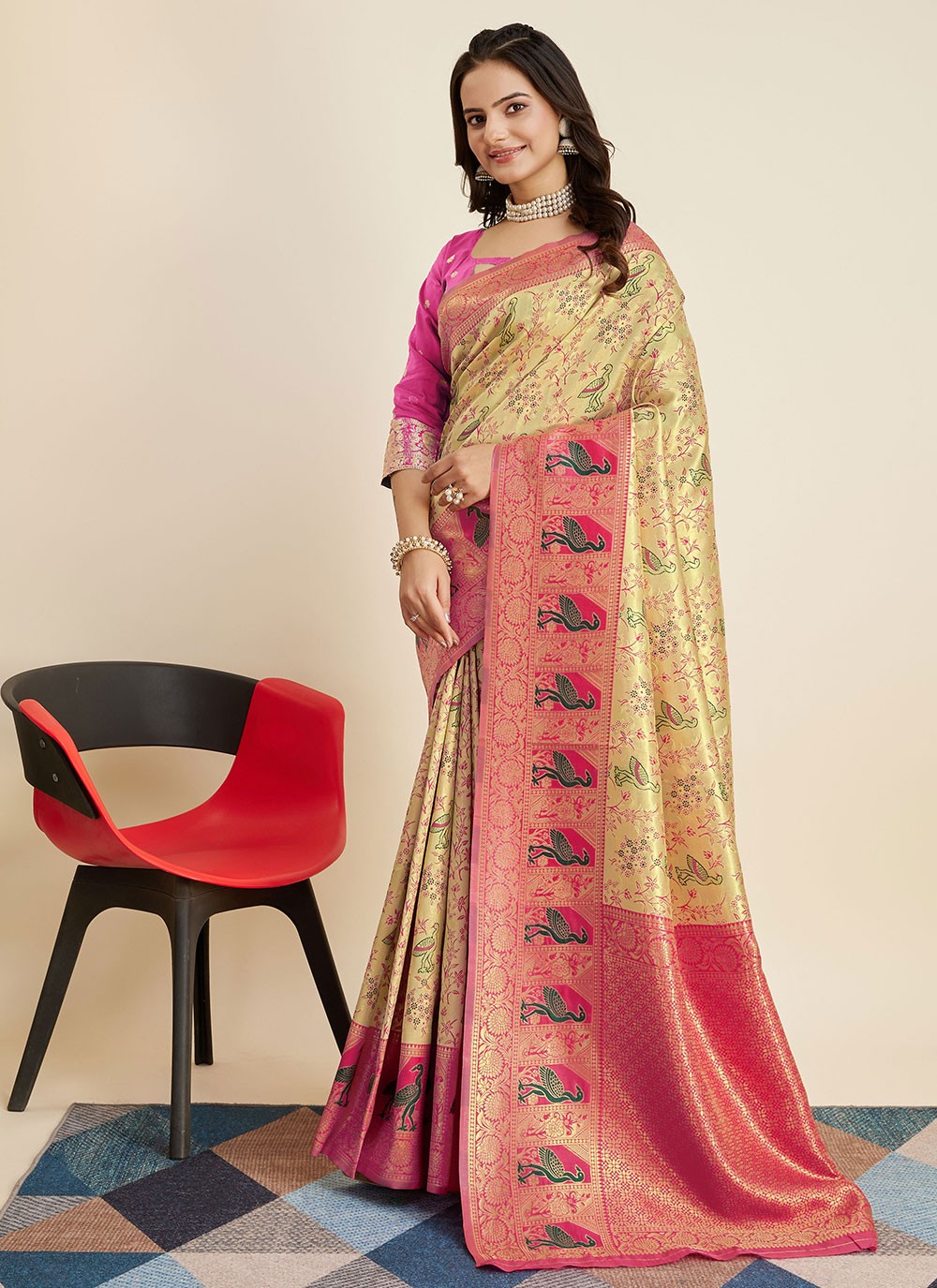 Classic Designer Banarasi Silk Saree - S5435