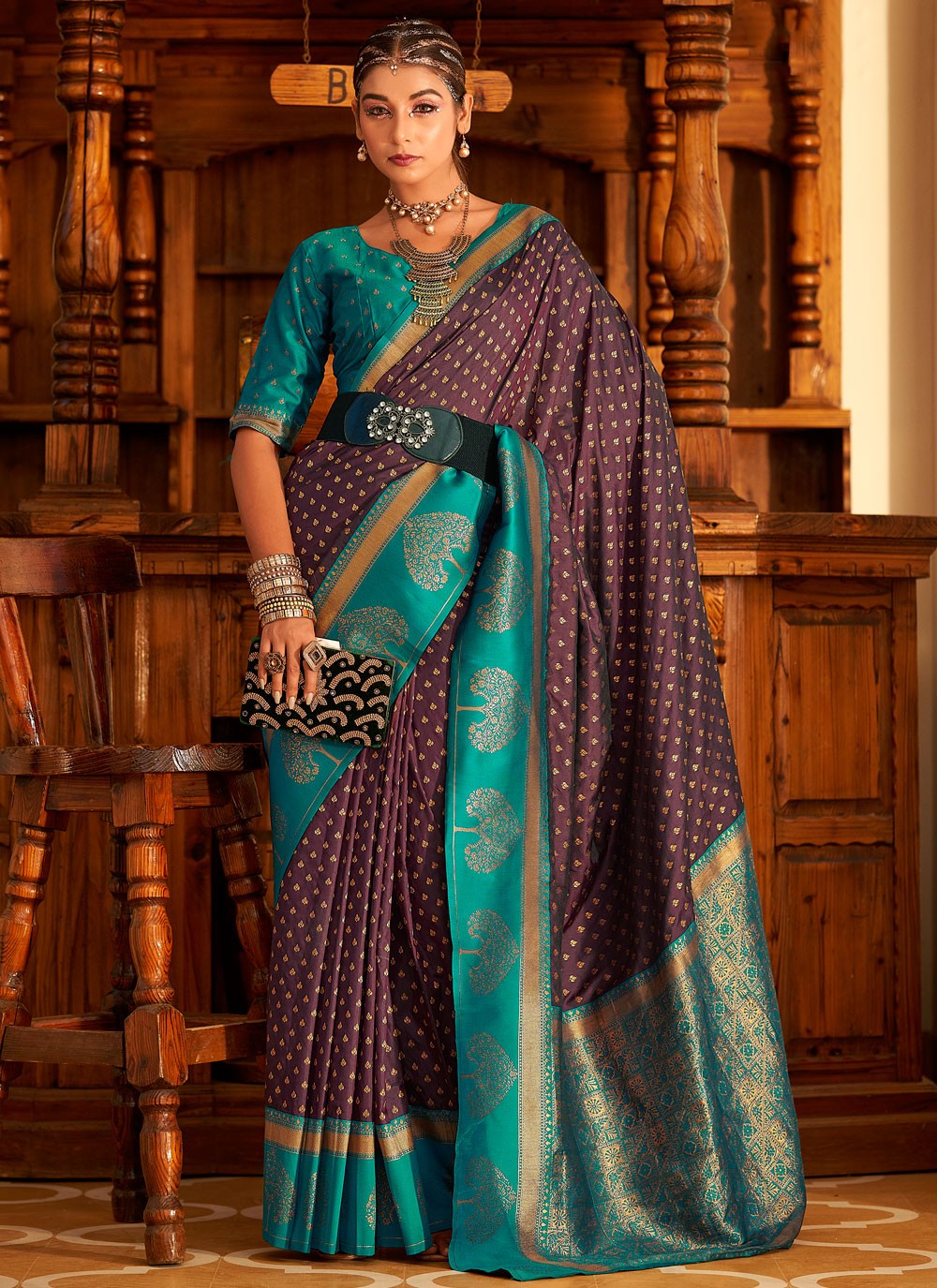 Classic Border Work Banarasi Silk Saree - S9288