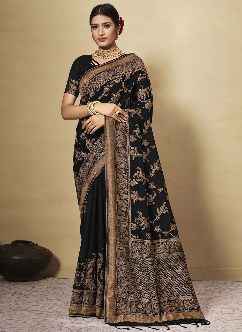 Saree Weaving Zari Chanderi Cotton Saree - S2505