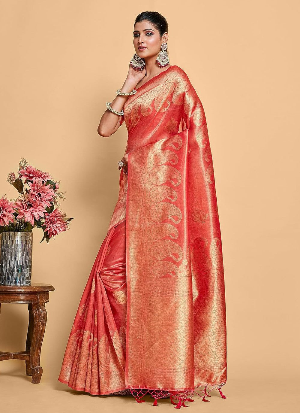 Classic Weaving Zari Kanjivaram Silk Saree - S5322