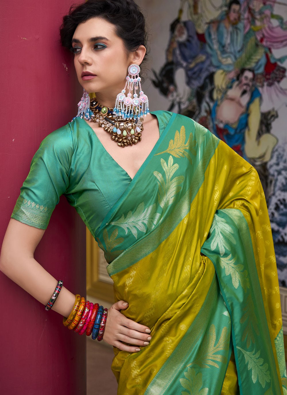 Classic Border Work Banarasi Silk Saree - S9704