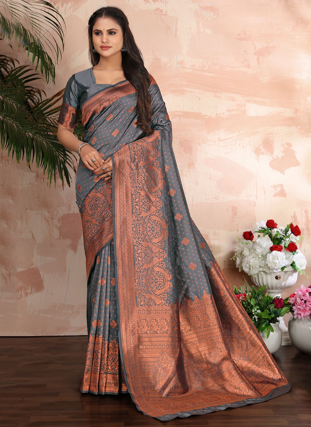 Classic Weaving Zari Banarasi Silk Saree - S2631