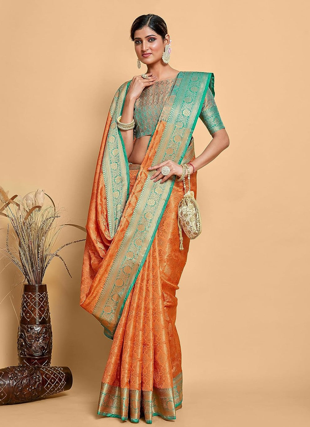 Classic Weaving Zari Kanjivaram Silk Saree - S5308